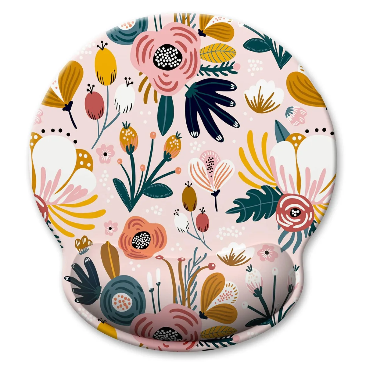 Atufsuat JYMHS-Pink Flowers mouse pad 9.8x9.1 in — product photo