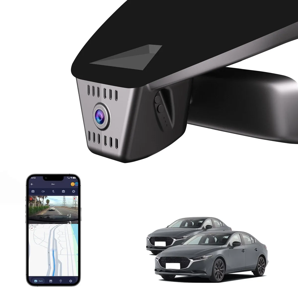 ALSEYE ALSEYE 2 in 1 accessory for Mazda 3 2024 2025 4K dash cam — product photo