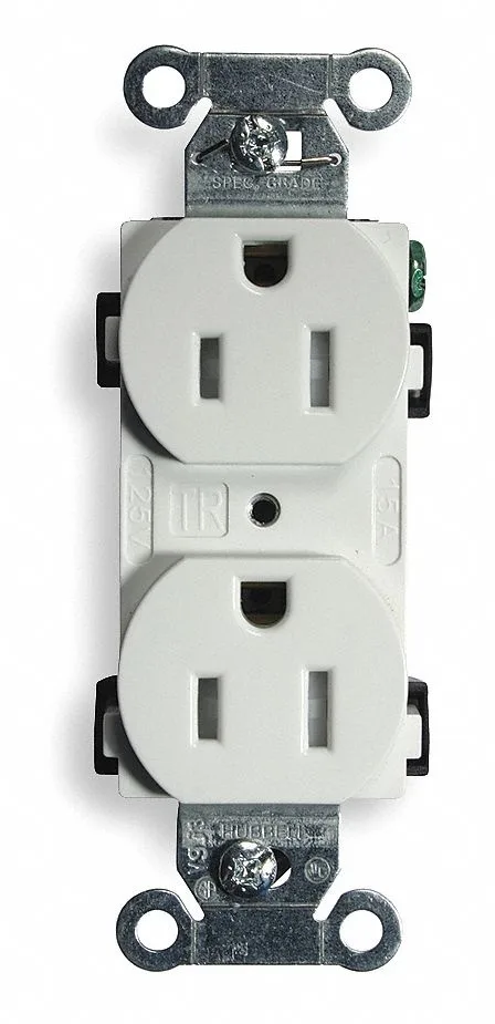 Hubbell Incorporated Hubbell Incorporated BR15WHITR Duplex Receptacle 15A 125V White — product photo