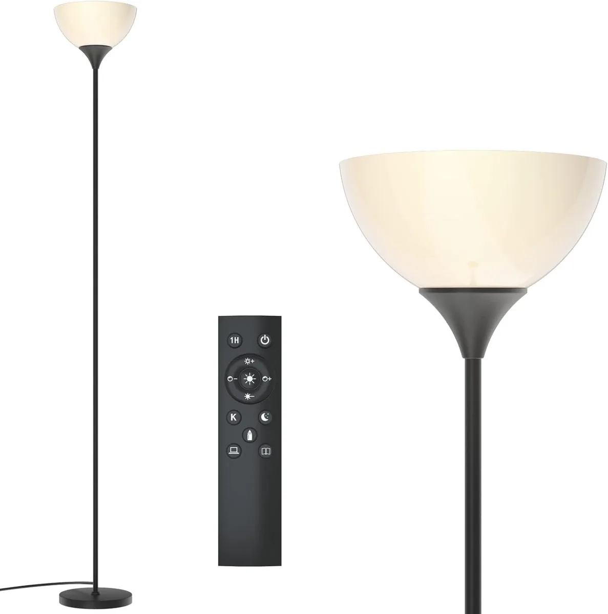 TUKO TUKO Floor Lamp Matte Black Remote Dimmable 3000K-6000K — product photo