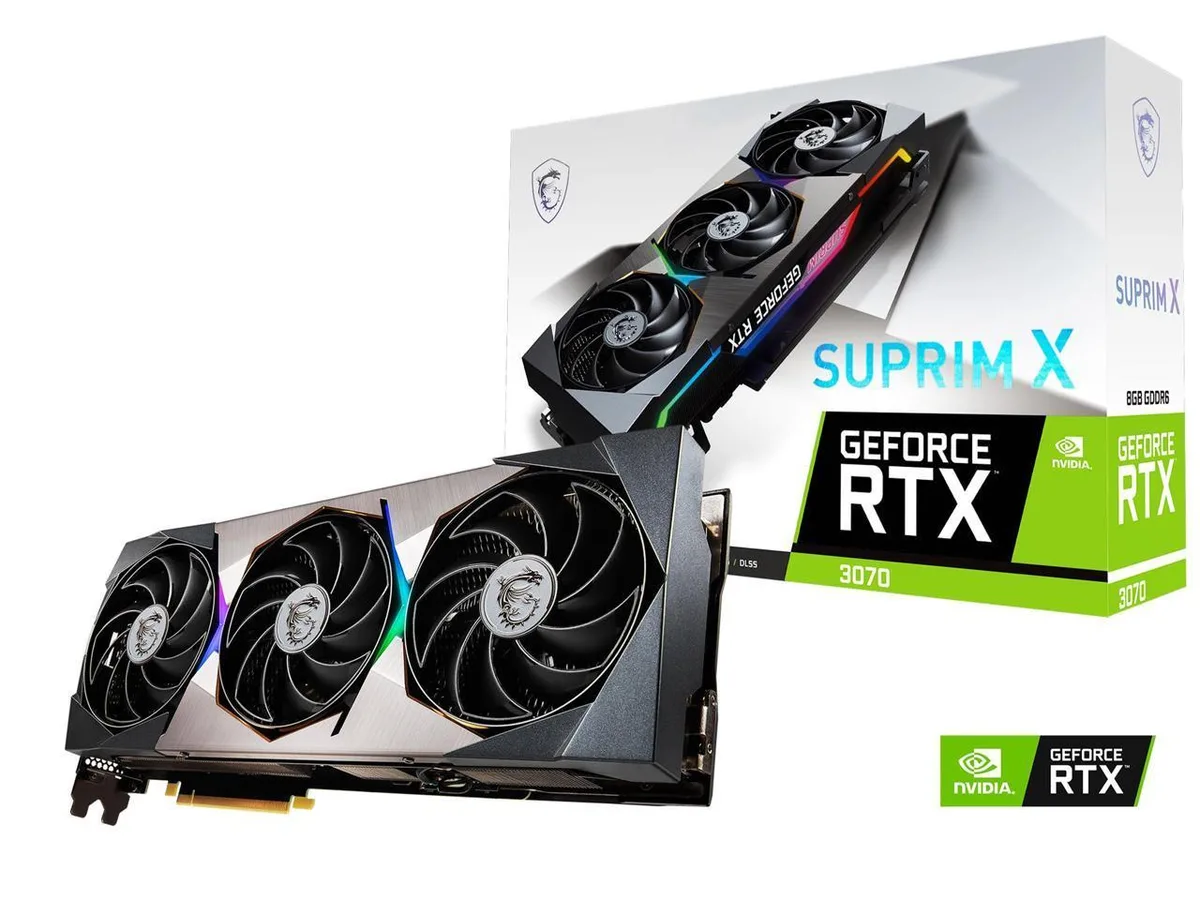 MSI MSI GeForce RTX 3070 SUPRIM X 8GB GDDR6 graphics card — product photo