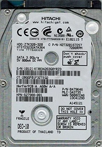 Hitachi, Ltd. Hitachi, Ltd. HTS723232A7A364 320GB internal hard drive — product photo