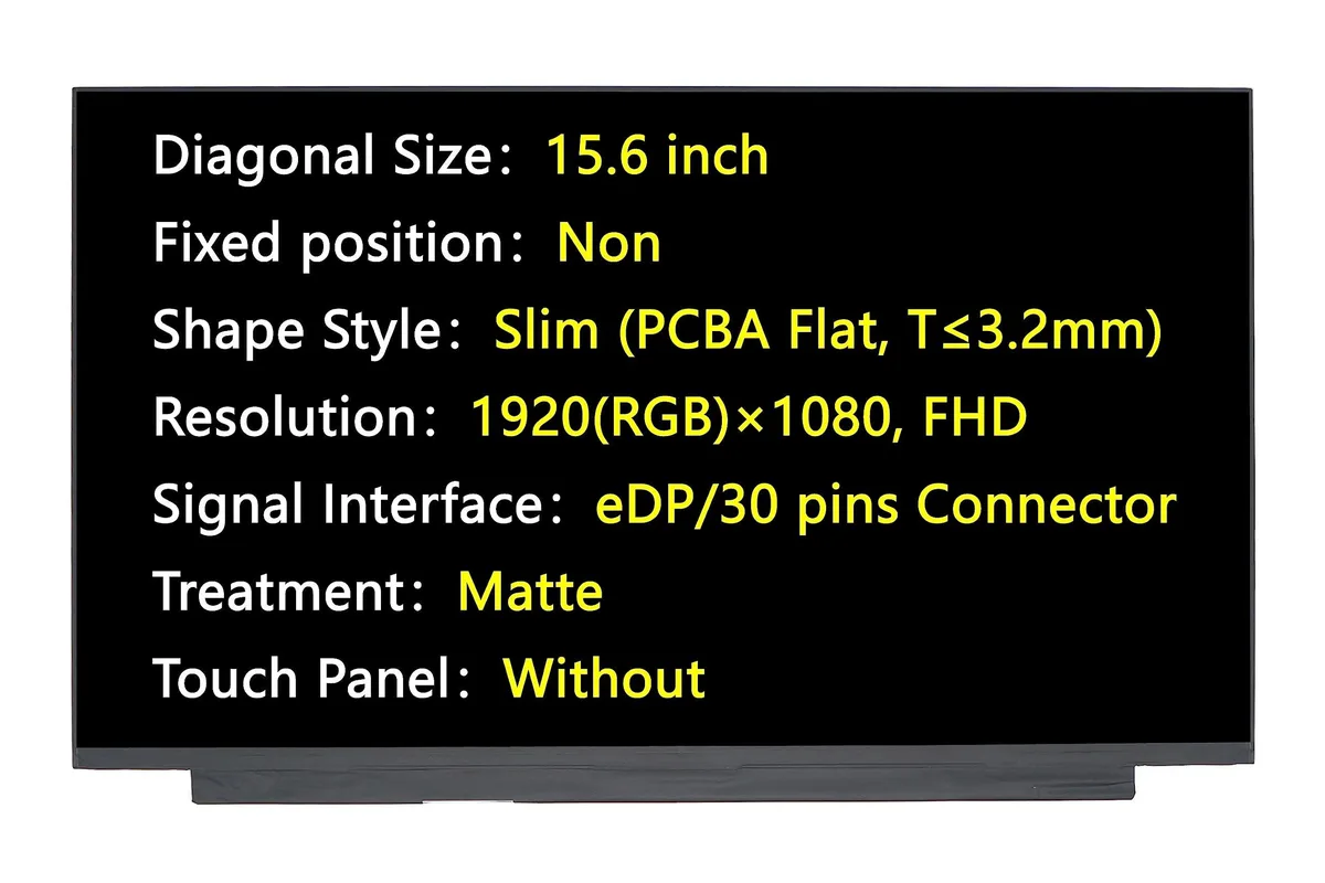 ARCTIC ARCTIC 15.6" FHD eDP 30-pin LCD Screen — product photo
