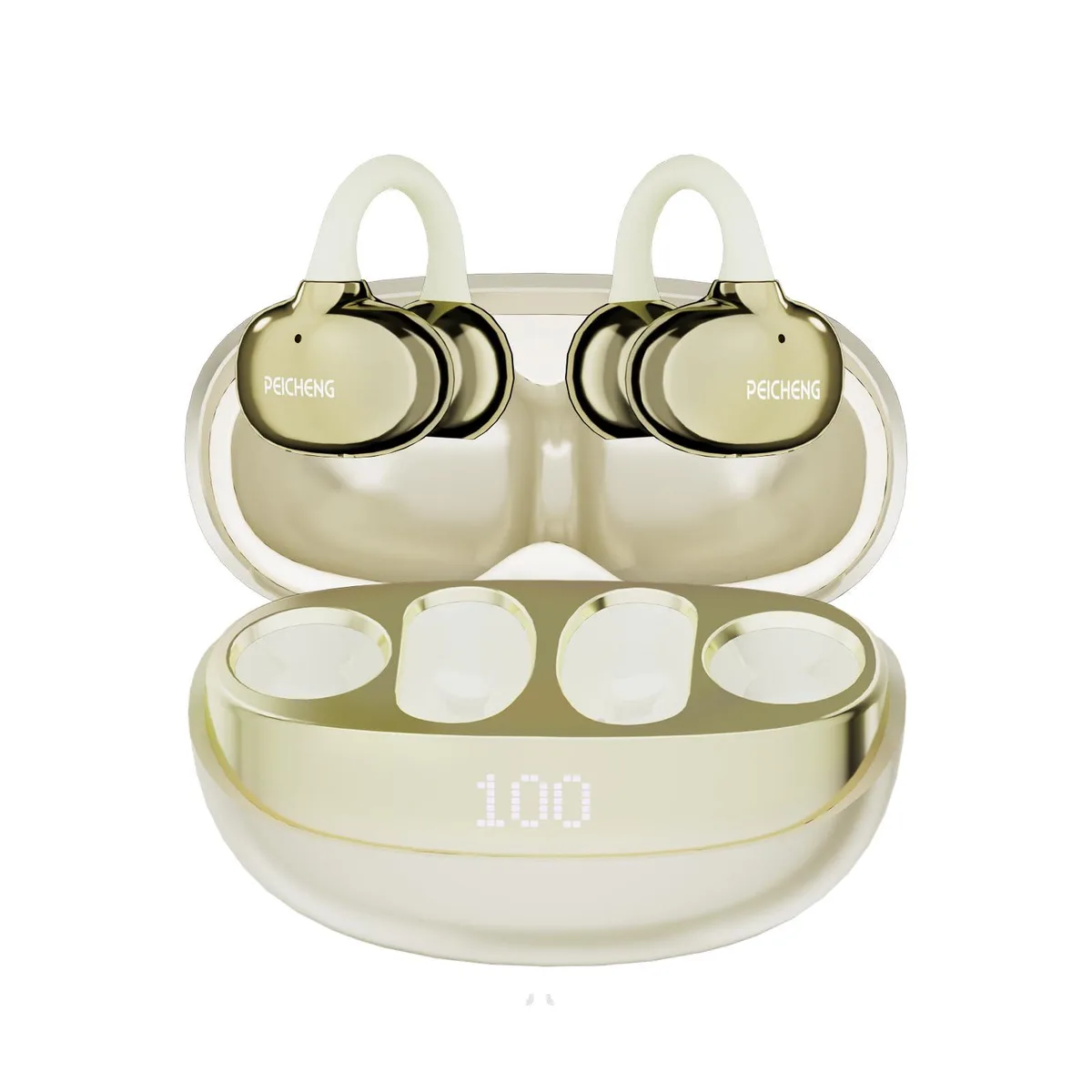 No Sew No Sew PC-02 Bluetooth 6.0 Earbuds Beige 5H 400mAh Case — product photo