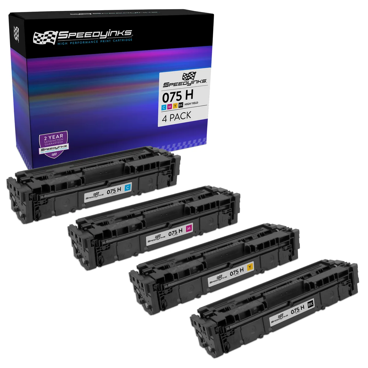 SpeedyInks SpeedyInks Canon 075 H toner cartridge set 4 pack 3500 pages — product photo