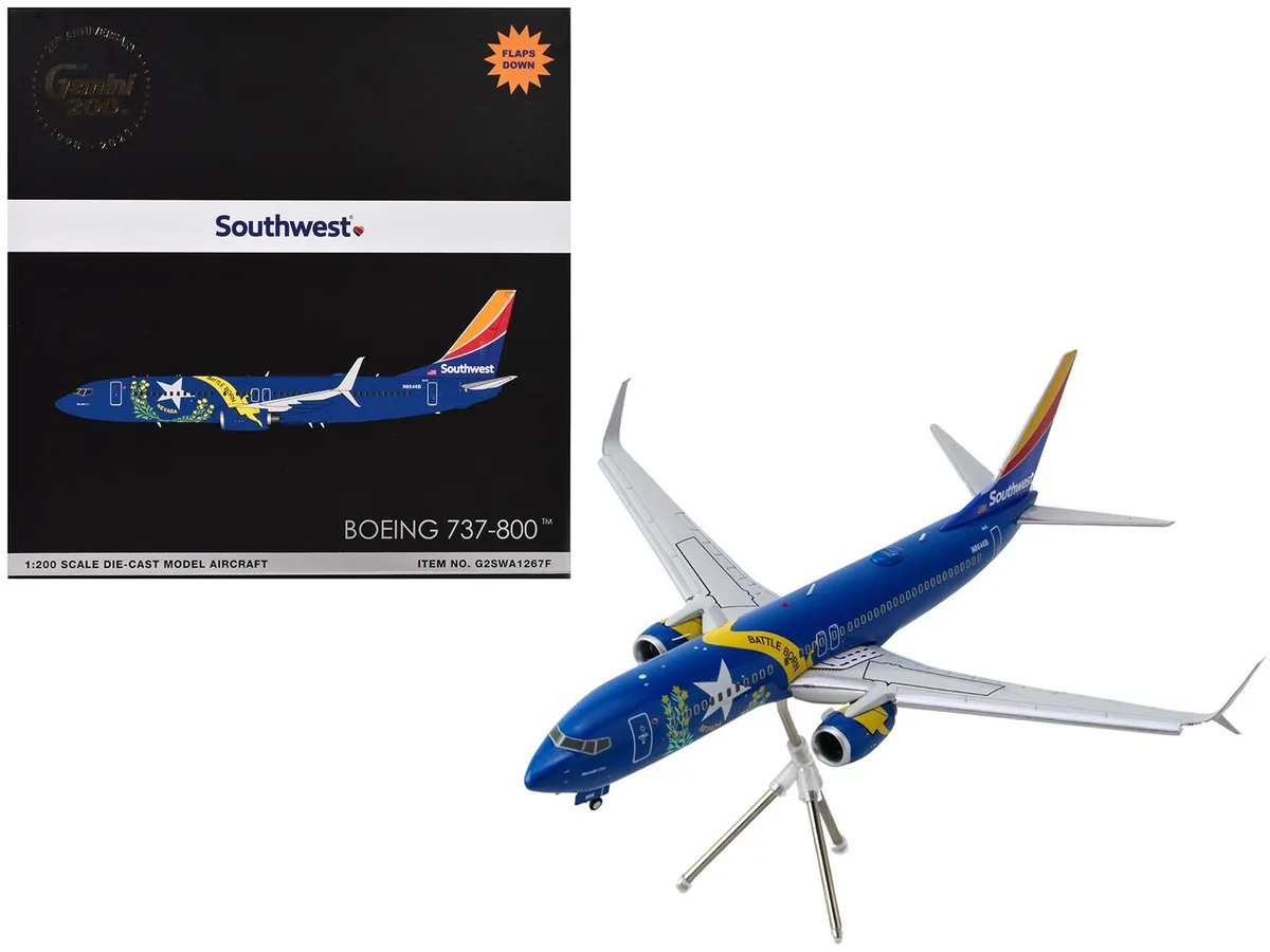 GeminiJets GeminiJets Boeing 737-800 Southwest Airlines Nevada One 1/200 Diecast Model — product photo