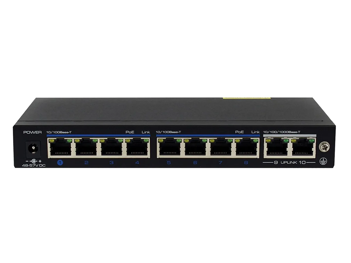 GW Security Inc. GW Security Inc. GWSW0802M 8+2 Port PoE Switch surveillance accessory — product photo