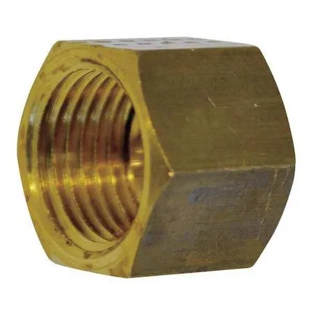 Fifty brass compression nuts with 8 mm metric threads and hexagonal form