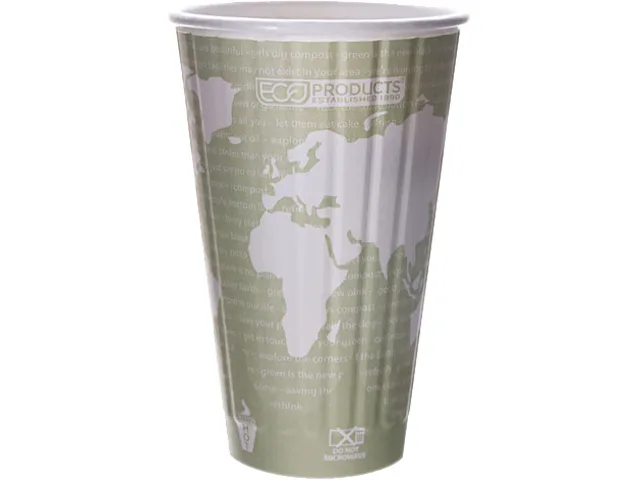 Eco-Products Eco-Products EP-BNHC16-WD 16 oz World Art Insulated Hot Cups 600 Case — product photo
