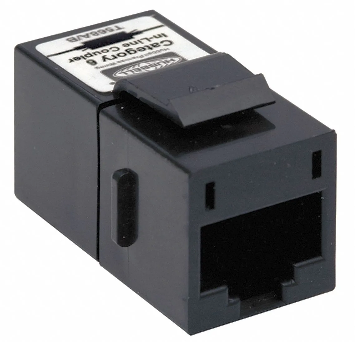 Hubbell Incorporated Hubbell Incorporated SFC6BK Cat.6 Inline Keystone Coupler — product photo