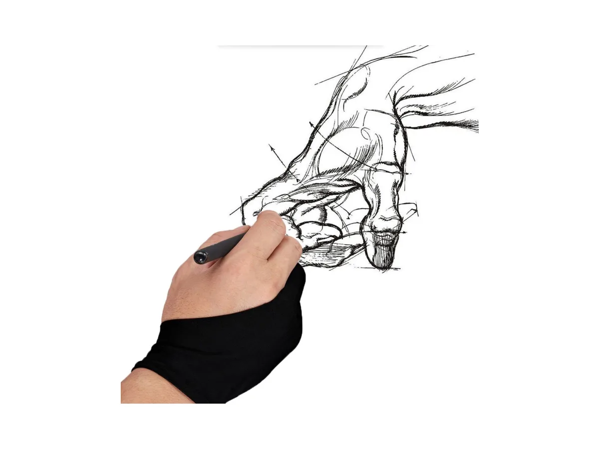Corn Electronics Corn Electronics Artist Drawing Glove Lycra Black Two-Finger Free Size — product photo