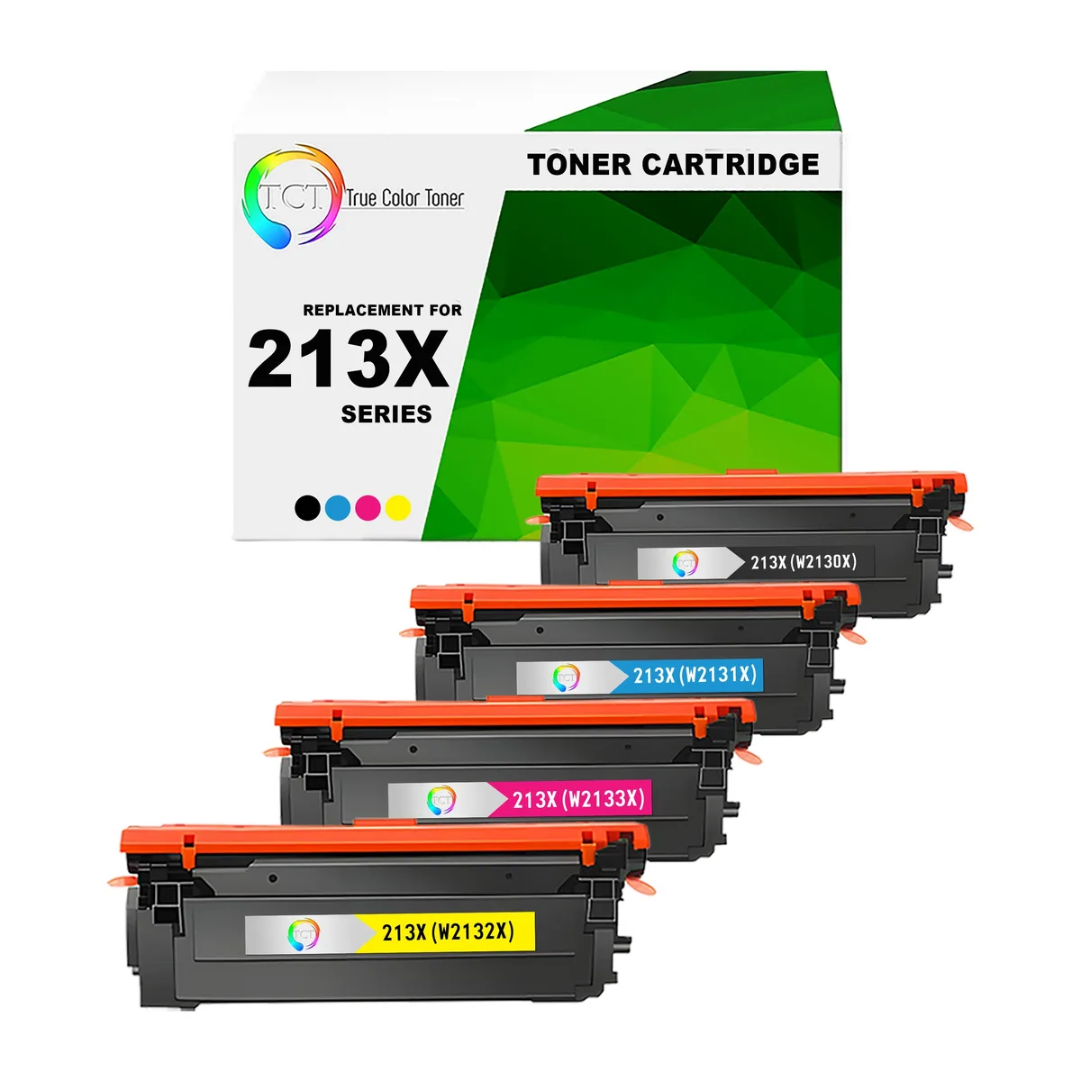 TCT TCT 213X Toner Cartridge 4 Pack High Yield W2130X W2131X W2132X W2133X — product photo