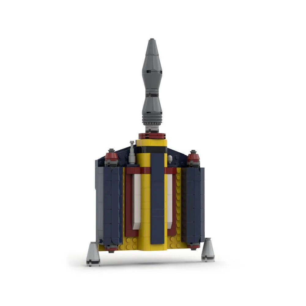 Multi-colour plastic brick set, 296 pieces, jetpack model