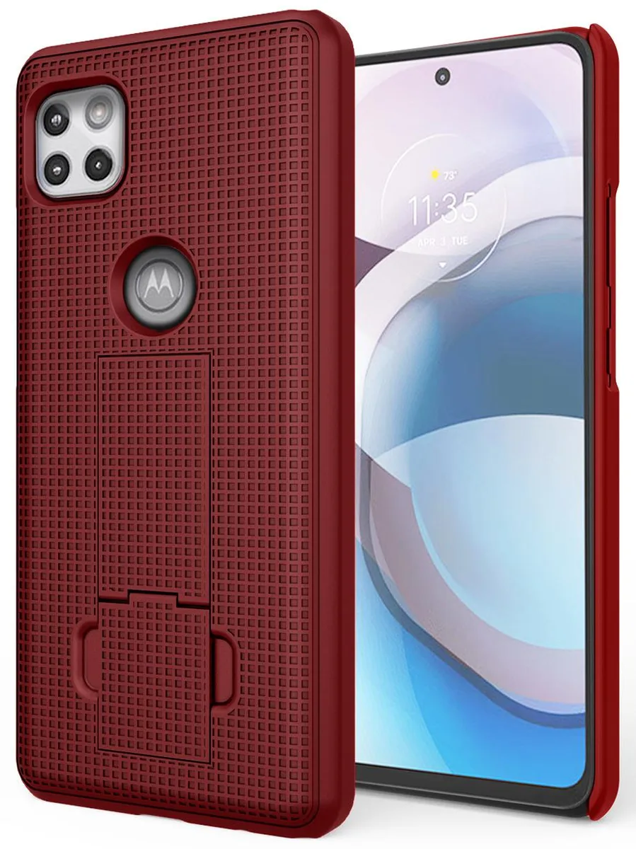 Nakedcellphone Nakedcellphone Ribbed Slim Kickstand Case Red XT2113 1.5mm — product photo