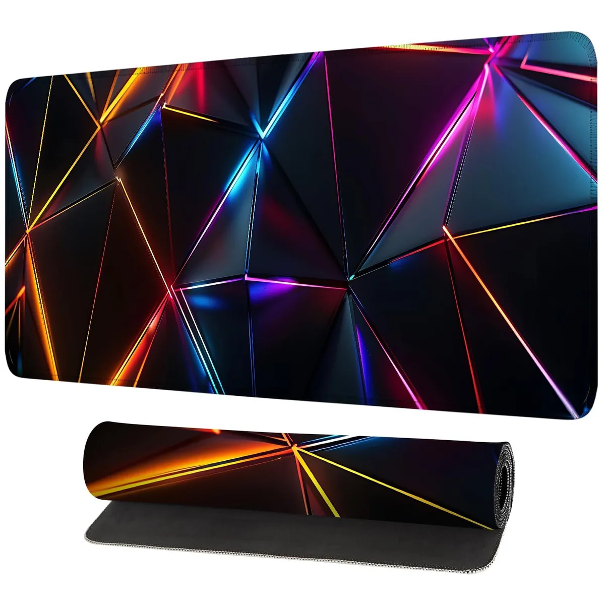  Keychron GROUND LEVEL AV06-RJ-10 Mouse Pad 31.5 x 11.8in Office Geometric Neon Lights — product photo