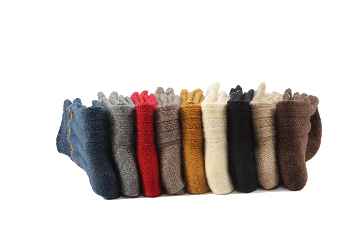 Pack of five wool-blend crew socks in assorted colours