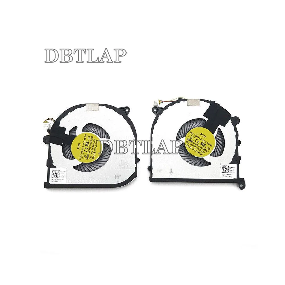 Small black laptop cooling fan with wire connector
