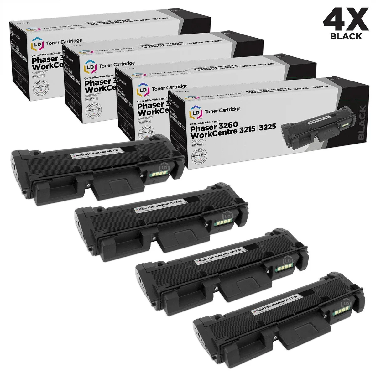 LD Products LD Products Compatible Toner Cartridge 106R02777 High Yield Black 4-Pack — product photo