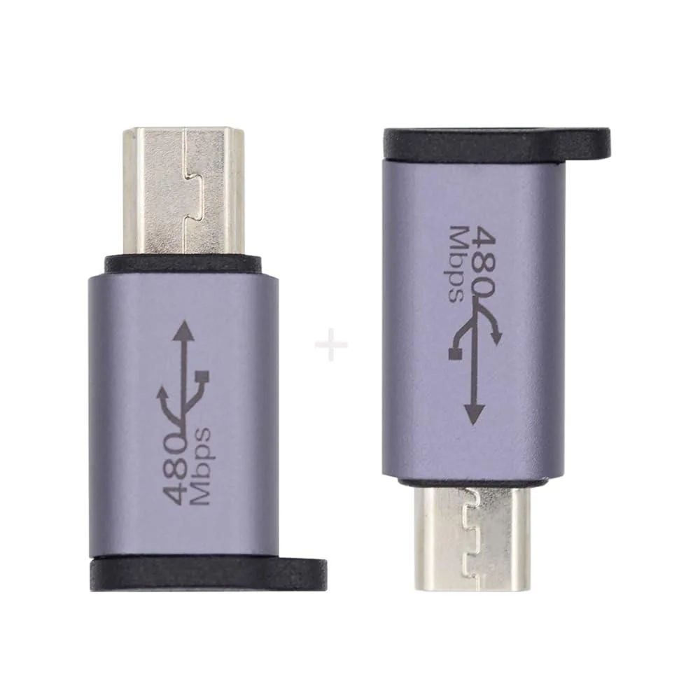 Vszerda Vszerda UC-091-TF-XY USB-C 2.0 Female to Micro Mini Male Adapter 2pcs — product photo