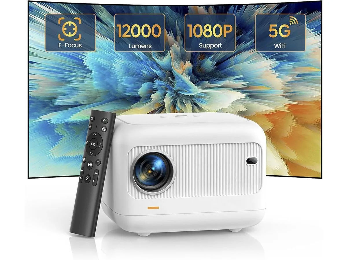 KEHIPI KEHIPI Electric Focus Mini Projector 12000 Lumen 1080P Bluetooth 5.2 — product photo