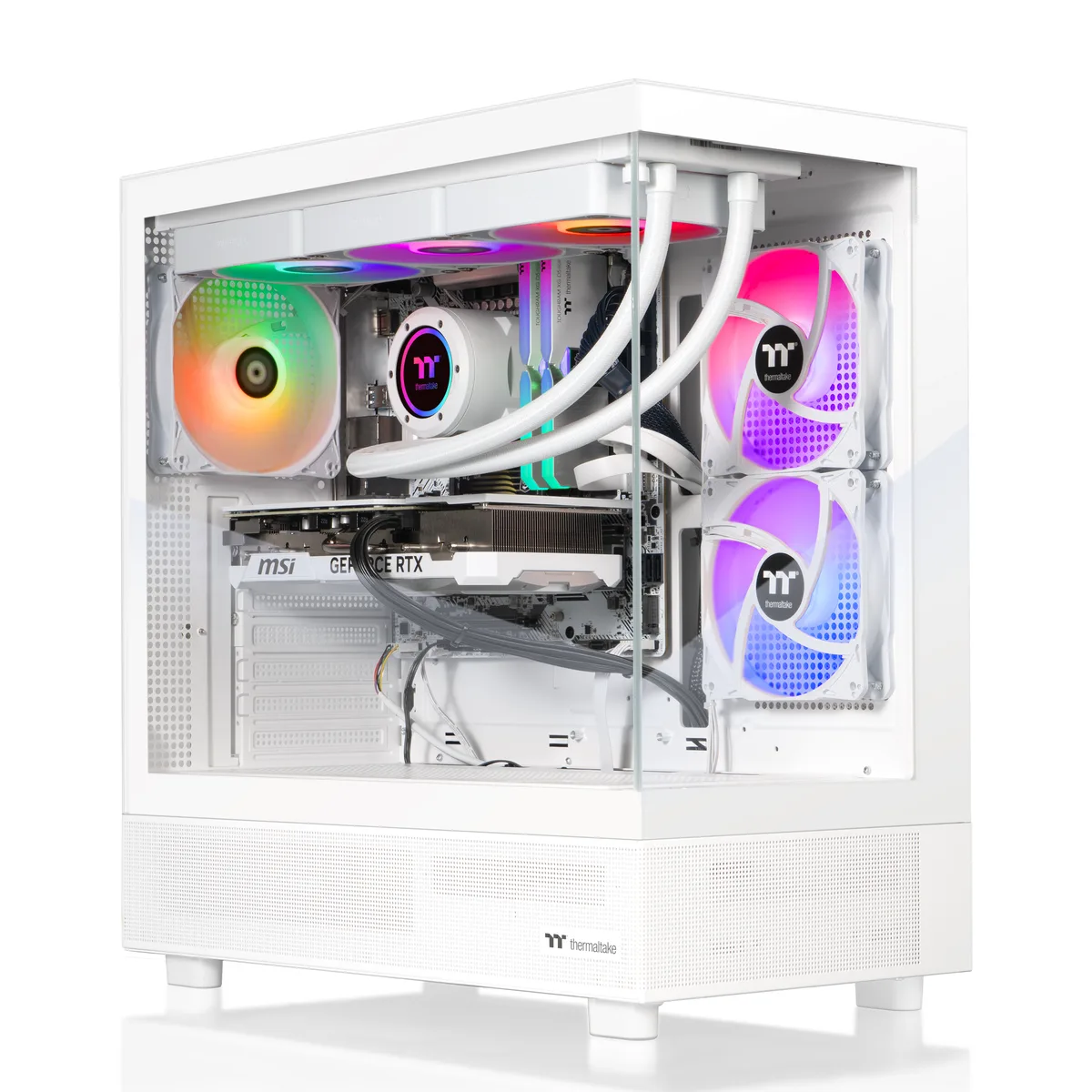 Thermaltake Thermaltake V27S-B650-97X-LCS gaming PC Ryzen 7 7800X3D 32GB DDR5 1TB SSD Radeon RX 9070 XT 16GB — product photo