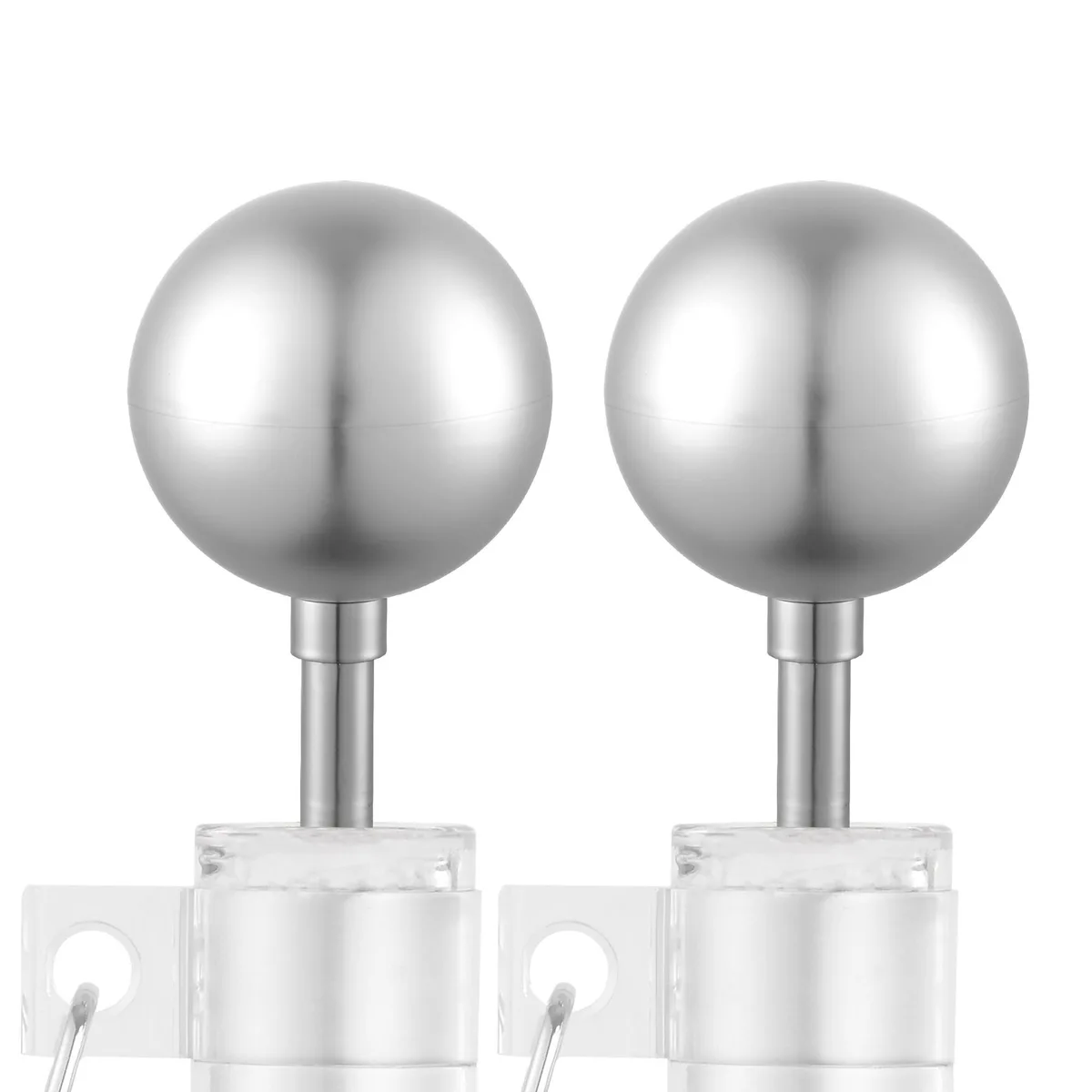 Yescom USA, Inc. Yescom USA, Inc. 22BAL001-SILVER 3" Silver Ball Finial Flag 2 Pack — product photo