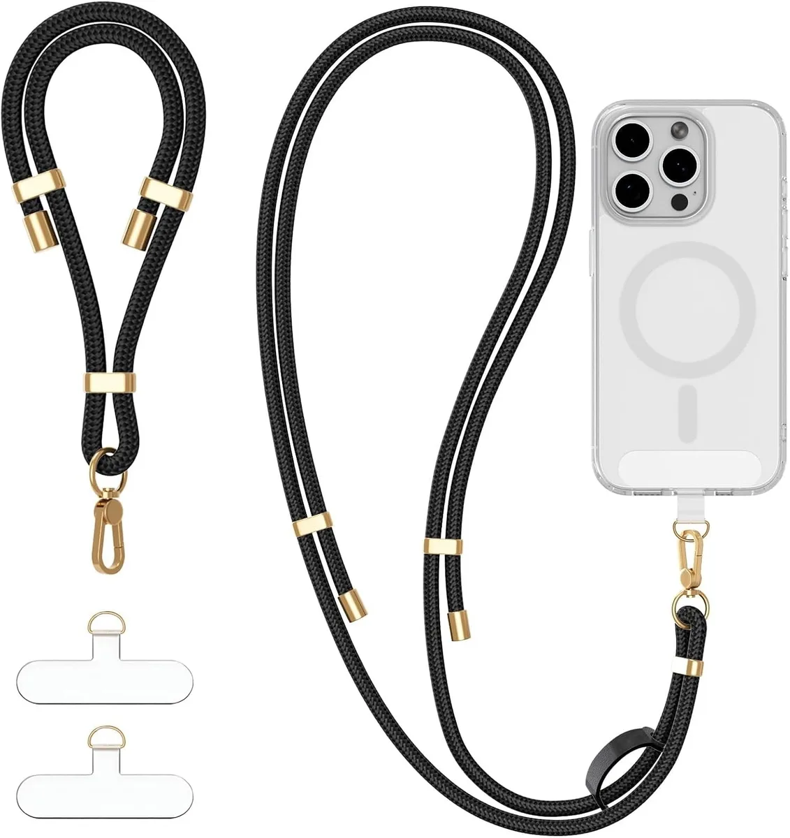 MCHOSE MCHOSE 4-IN-1 Phone Lanyard Wrist Strap Kit Black — product photo