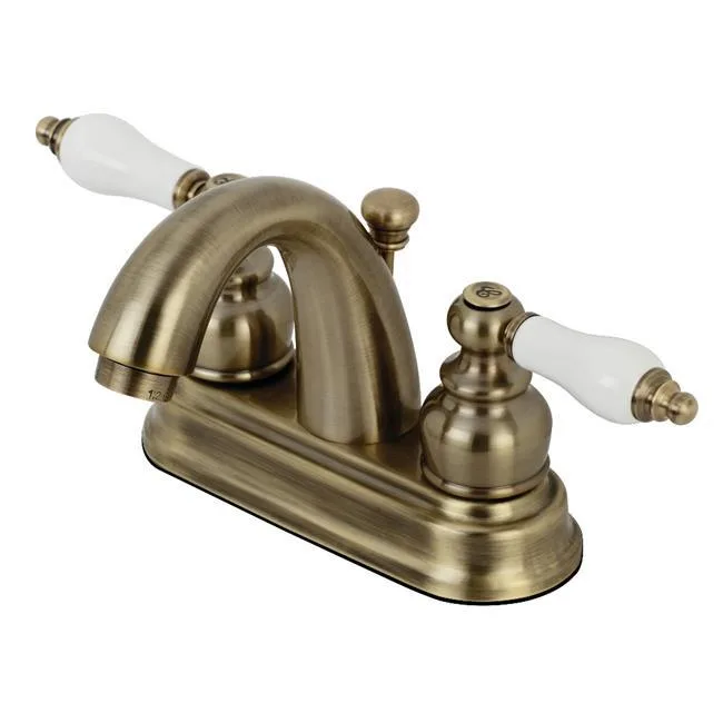 KINGSTON BRASS KINGSTON BRASS KB5613PL Restoration Centerset Bath Faucet Antique Brass — product photo