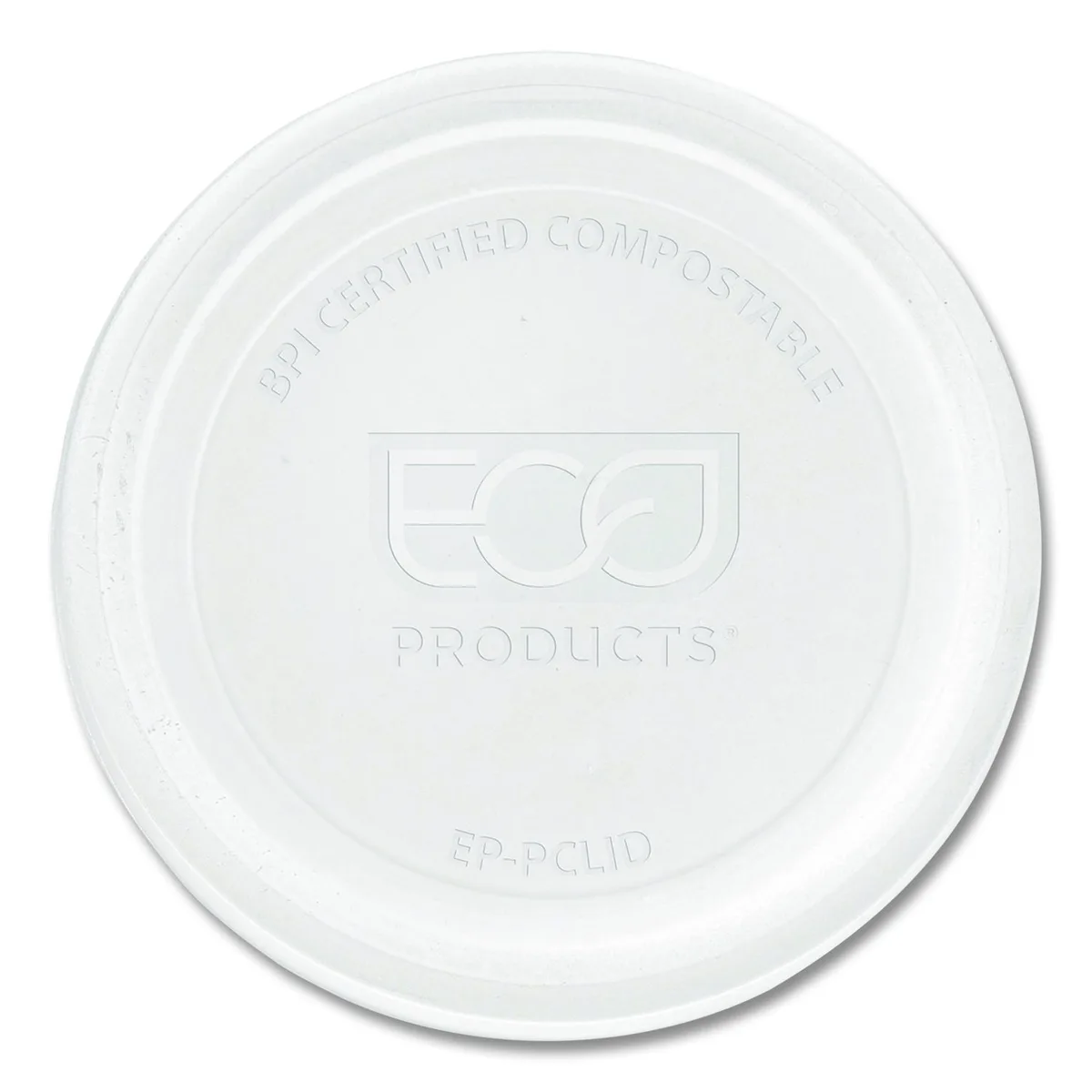 Eco-Products Eco-Products PLA Portion Cup Lids 2-4 oz Clear 2000/Carton — product photo