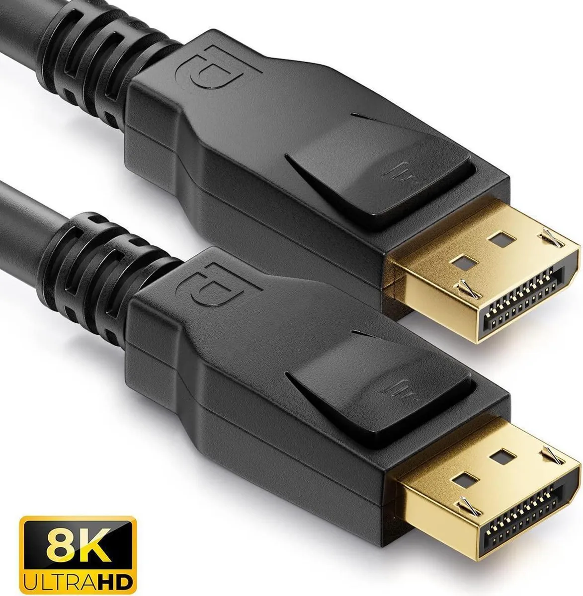 Vszerda Vszerda DisplayPort 1.4 cable 32.4 Gbps 6.6 ft black — product photo