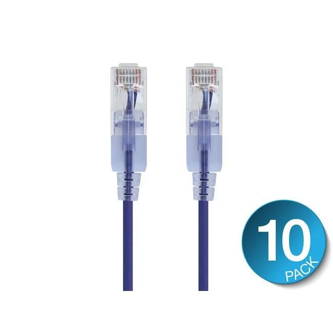 Monoprice Inc. Monoprice Inc. 16323 Cat6A SlimRun 0.9144 m 30 AWG 10-pack — product photo