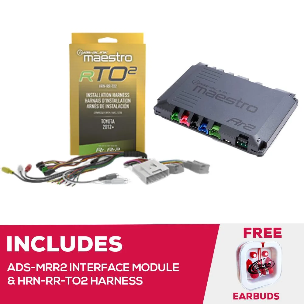 Maestro Luggage Maestro ADS-MRR2 &amp; HRN-RR-TO2 Interface Kit for 2012+ Toyota GPS Navigation — product photo