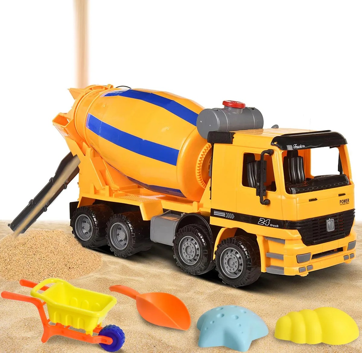 Beemo Beemo Cement Mixer Toy Truck 15" Yellow — product photo