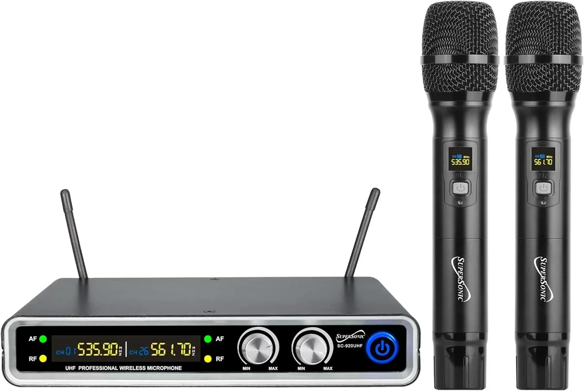 SUPERSONIC SUPERSONIC SC920 UHF Dual Fixed Wireless Microphone System — product photo