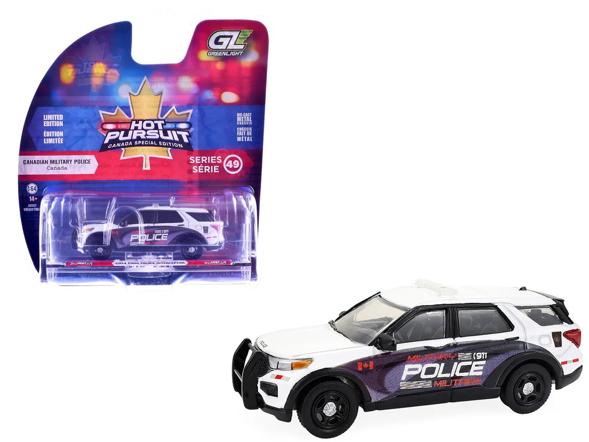 GREENLIGHT GREENLIGHT 2024 Ford Police Interceptor Utility Canada Military Police 1/64 Diecast — product photo