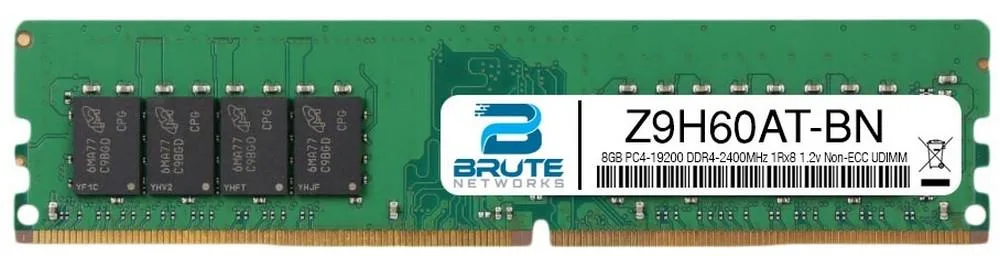 Brute Networks Brute Networks Z9H60AT 8GB DDR4-2400 CL15 1Rx8 Non-ECC UDIMM — product photo