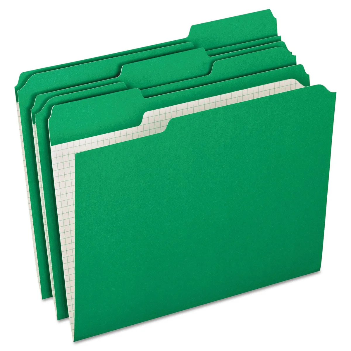 Pendaflex Essentials Pendaflex Essentials R15213BGR Top Tab File Folders 1/3 Cut Letter Green 100/Box accessory — product photo