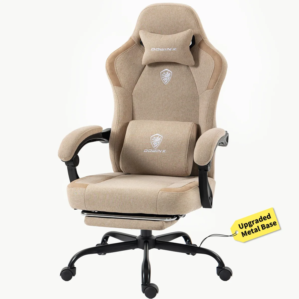 Dowinx Dowinx LS-66D57H Gaming Chair, Blue Fabric, 90°-135° Recline, 200 lb Capacity — product photo