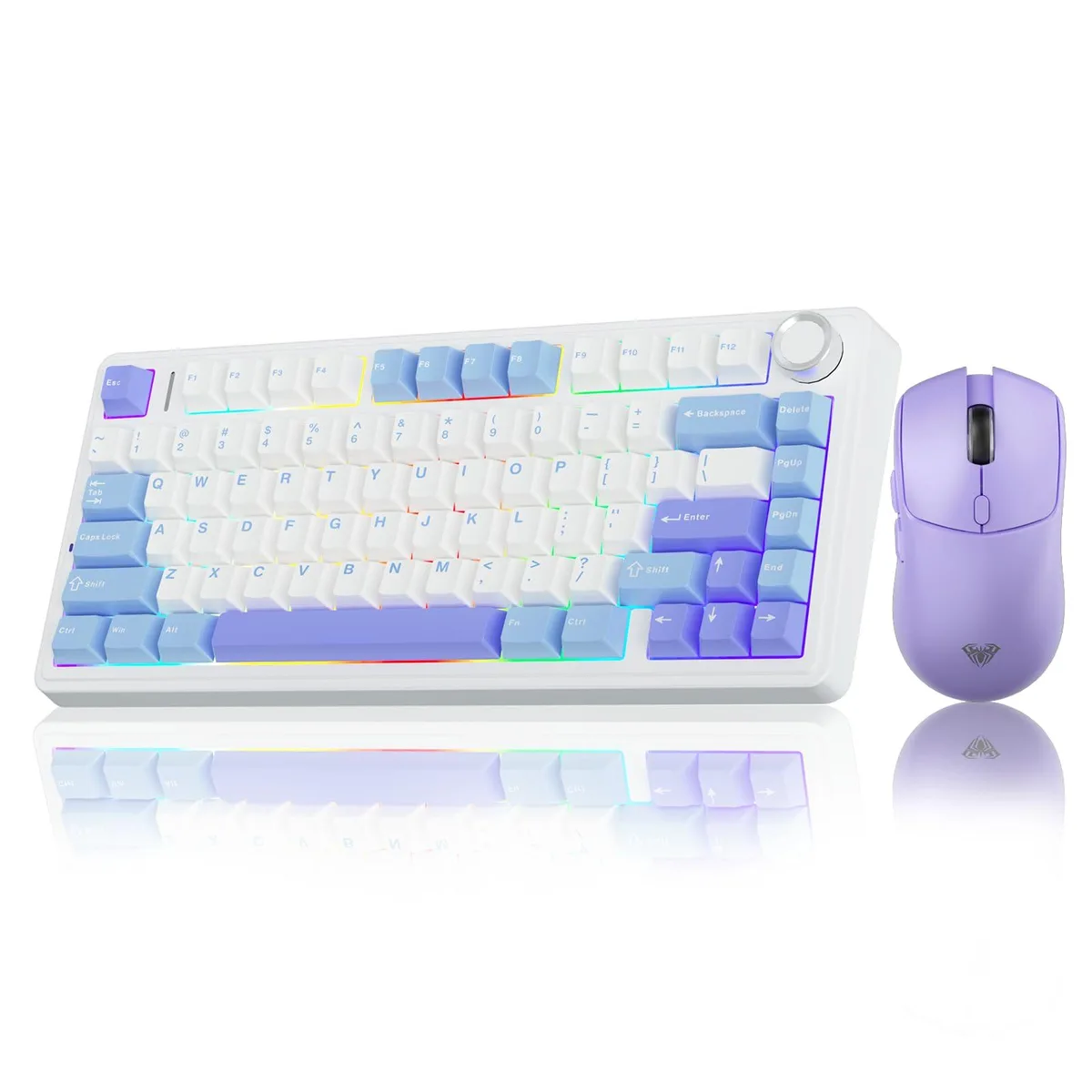 Vszerda Vszerda F75 75% Mechanical Keyboard + SC580X Mouse Light Purple — product photo