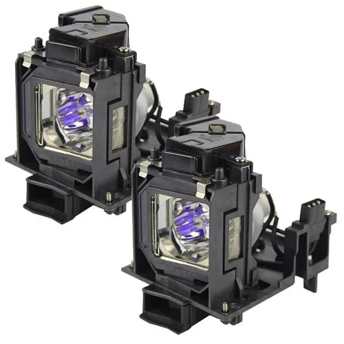 Two projector replacement lamps in protective packaging