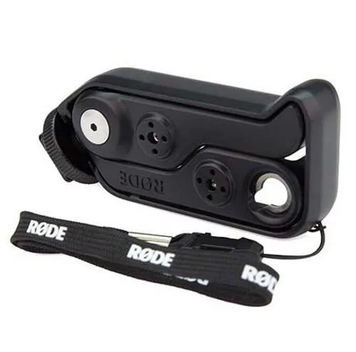 Black plastic mount with spring-loaded jaws for iPhone 4 and 4S