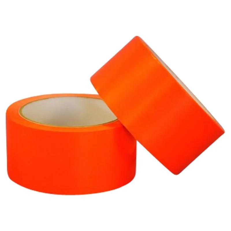Decker Tape Products, Inc. Decker Tape Products, Inc. UPVC Fluorescent Orange Tape 1/4" x 72 Yd Case of 144 Rolls — product photo