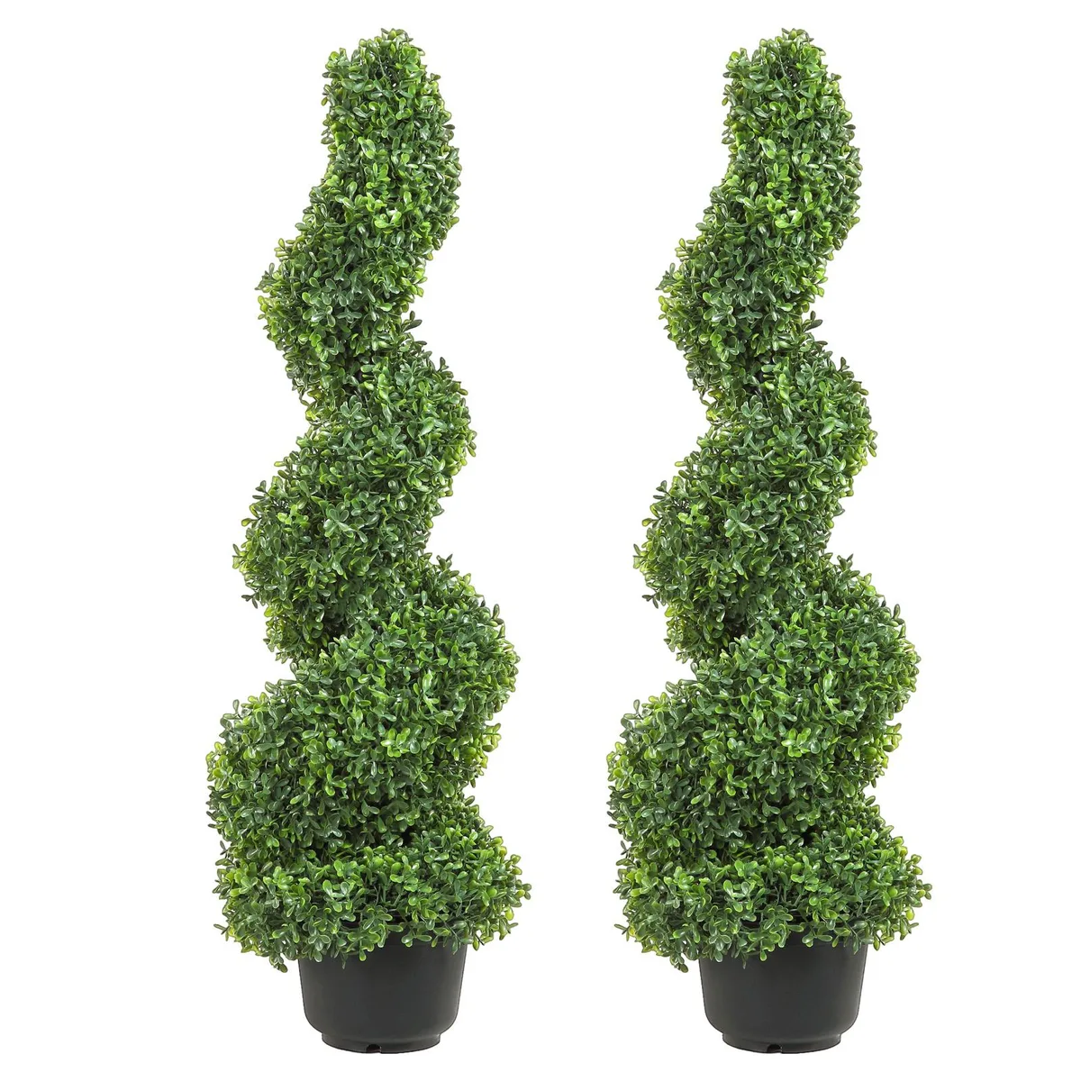 VEVOR VEVOR Artificial Boxwood Spiral Topiary 2 pcs 91cm 10 Leaves — product photo