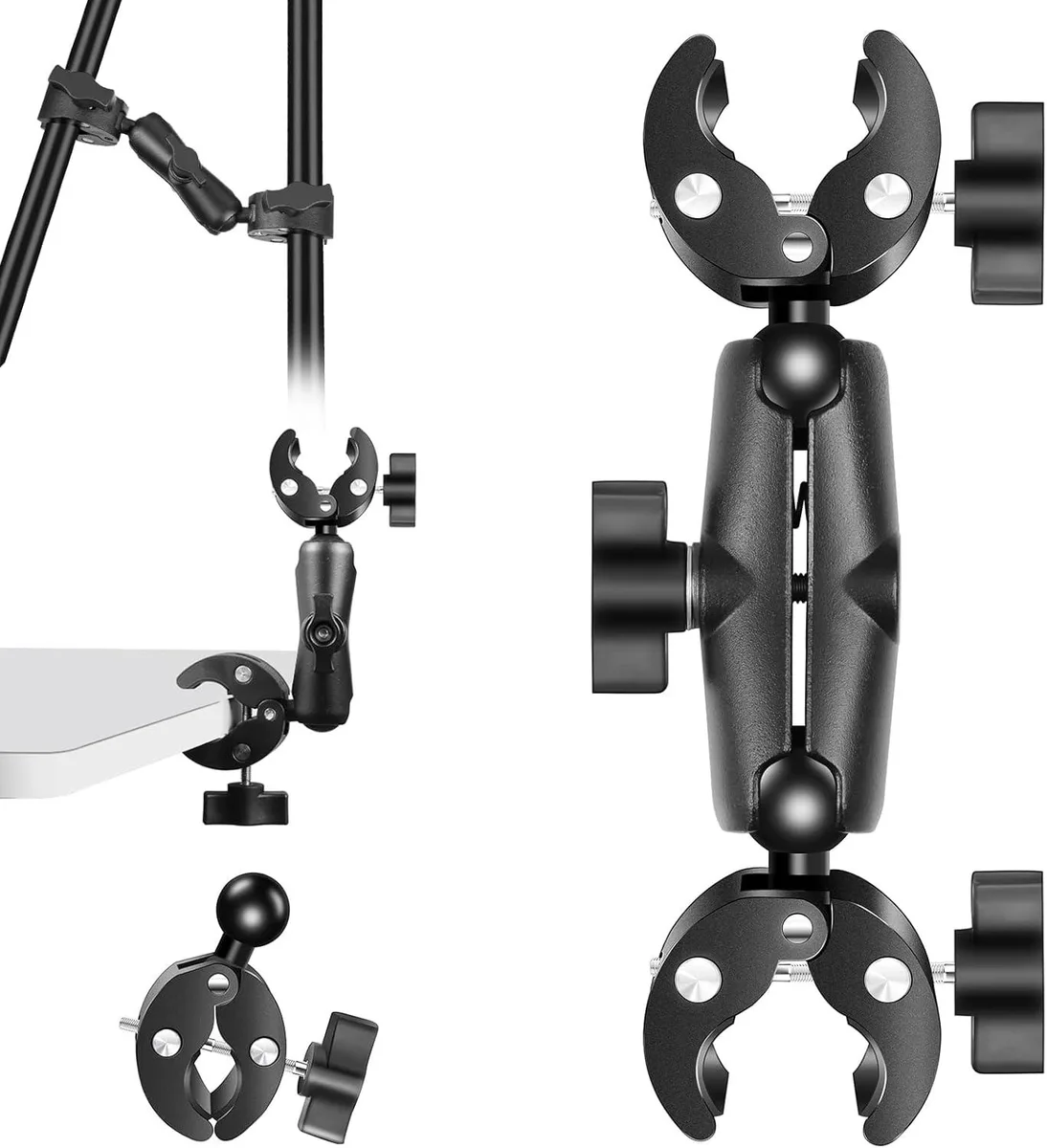 Werleo Werleo Double Mount Clamp 0.59-1.57in 360° action camera accessory — product photo