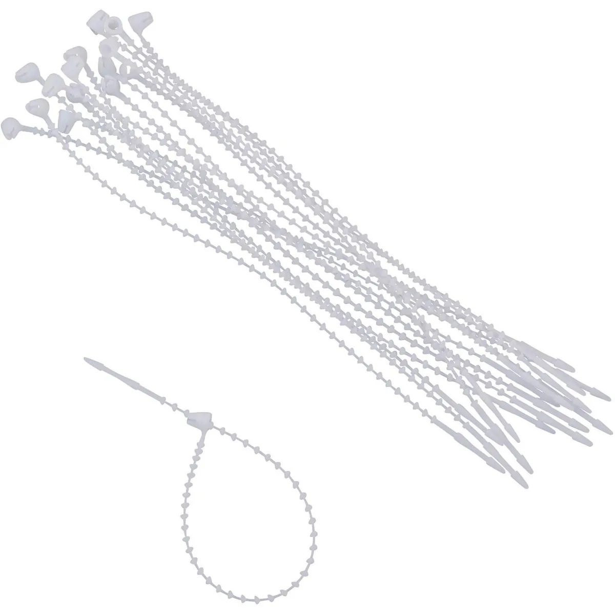 Advantus Advantus 97535 Beaded Cable Ties 250 Pack White .3in — product photo
