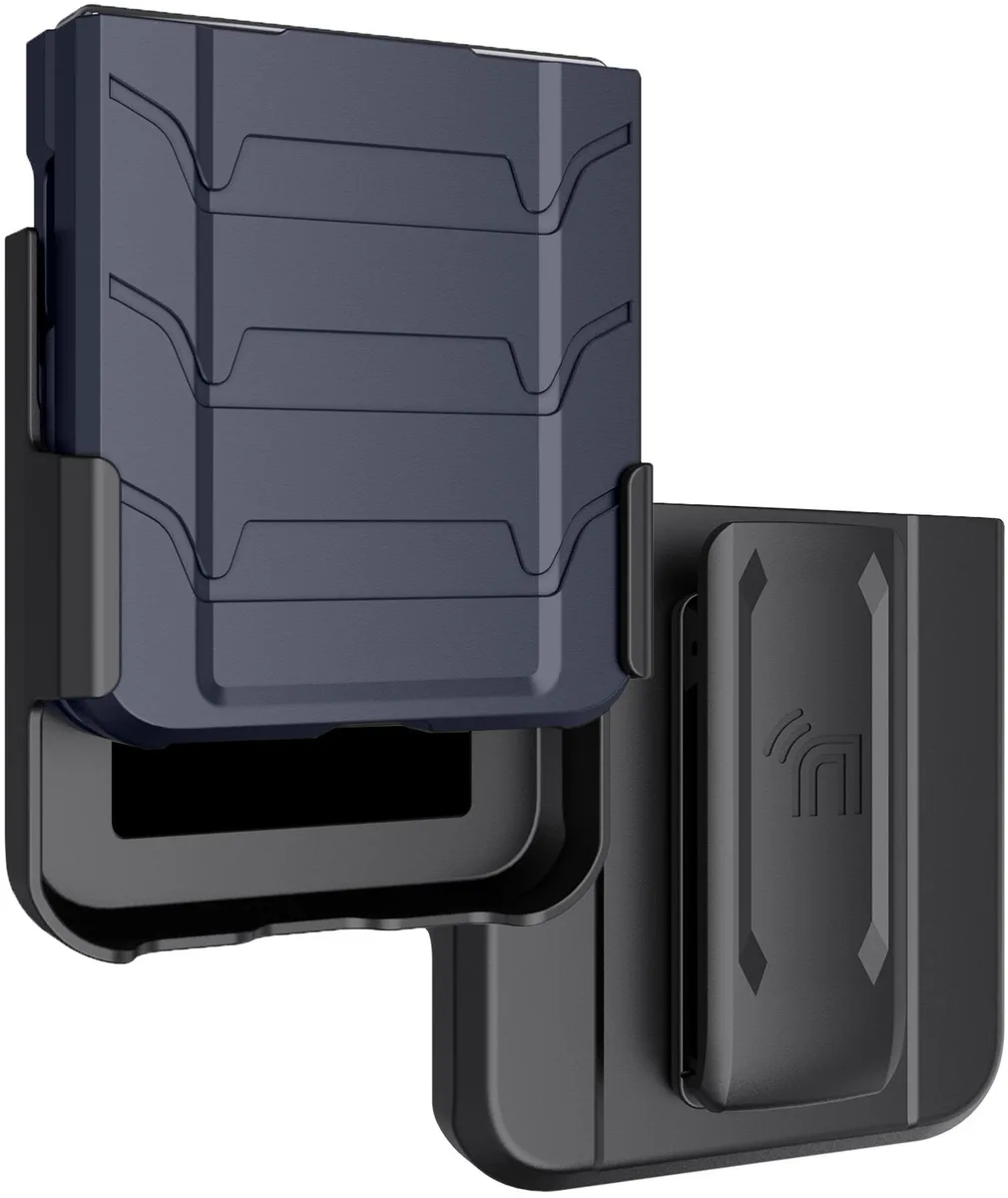 Nakedcellphone Nakedcellphone Tactical Case &amp; Belt Clip Holster for Samsung Galaxy Z Flip5 5G Navy 13-position clip — product photo