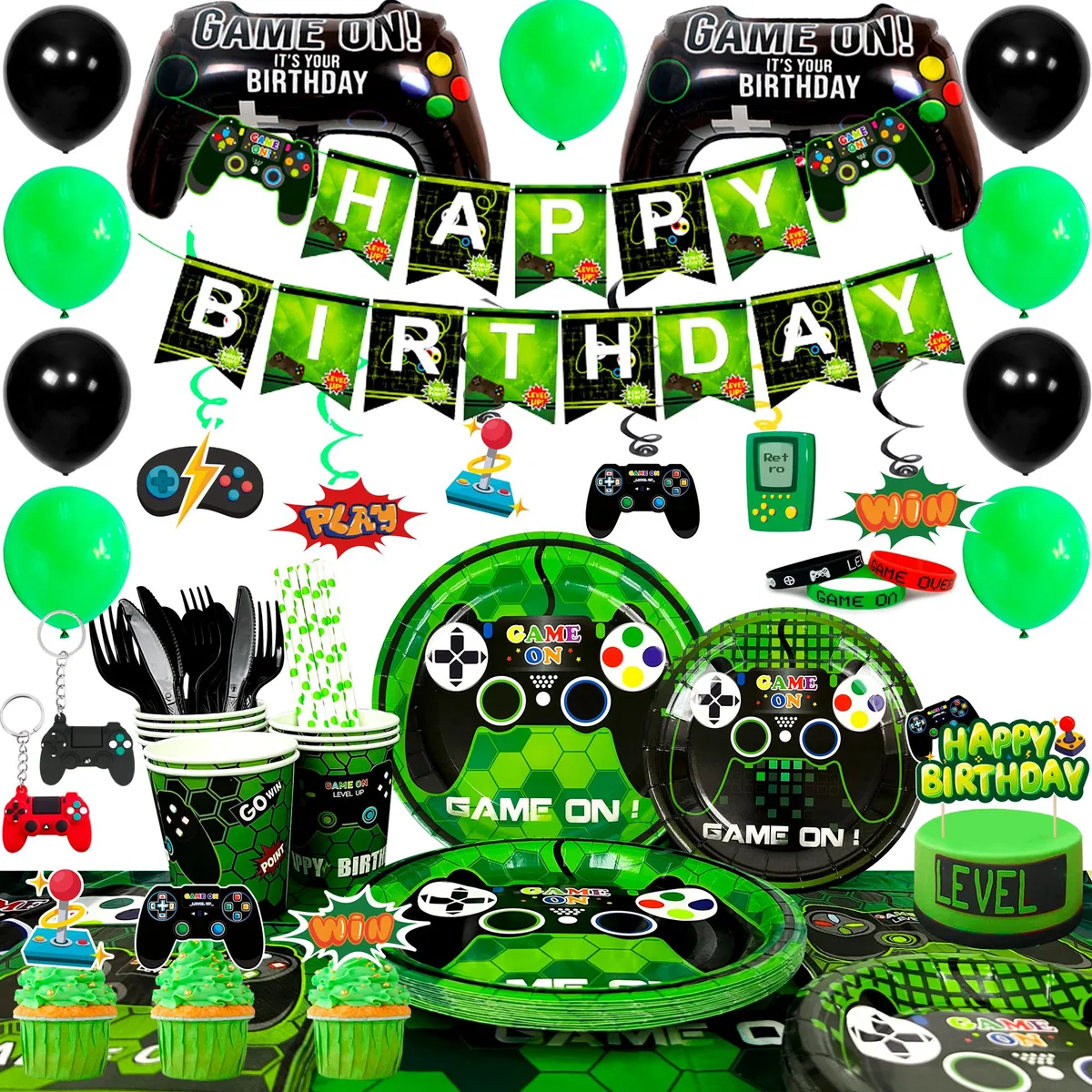 InBoxxarty InBoxxarty 194pcs Video Game Party Supply Kit — product photo