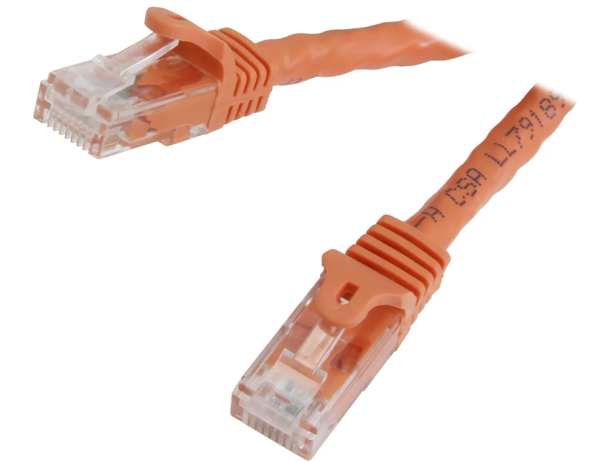 STARTECH STARTECH N6PATCH100OR network ethernet cable 100 ft Cat6 orange snagless — product photo