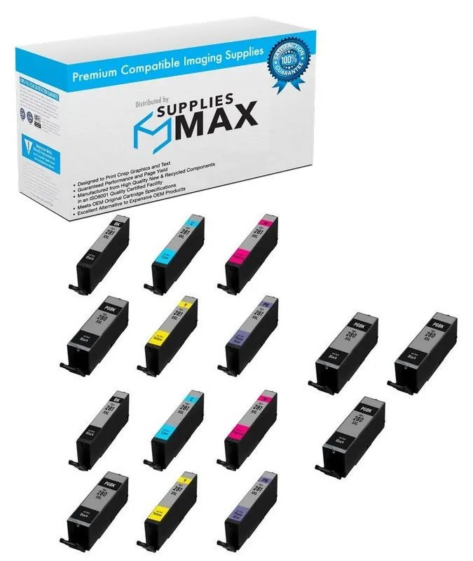SuppliesMax SuppliesMax Compatible Inkjet Combo Pack for Canon PIXMA TS-8120/8220/8320/9120/9520 (PGI-280XXL/CLI-281XXL) — product photo