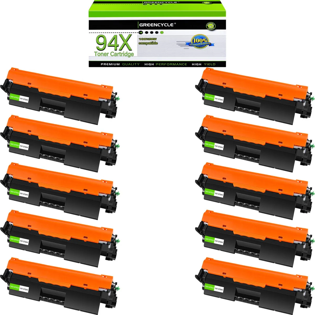 GREENCYCLE GREENCYCLE 94X Black Toner Cartridge 10 Pack 2800 Pages — product photo